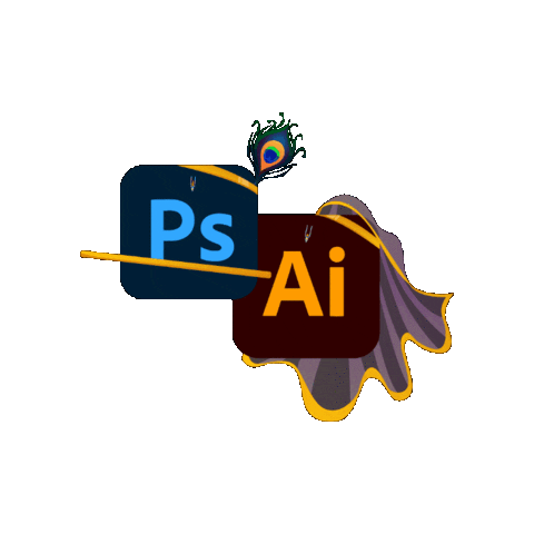 Krishna Janmashtami Sticker by Creative Hatti