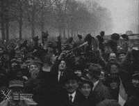 NationalWWIMuseum celebration black and white welcome cheering GIF