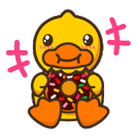 Hungry Nom Nom Sticker by B.Duck