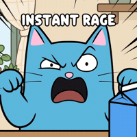 Blue Cat Nopecat GIF