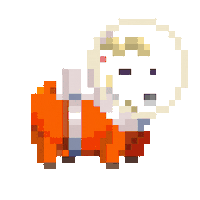 subpixel space moon ready goat Sticker