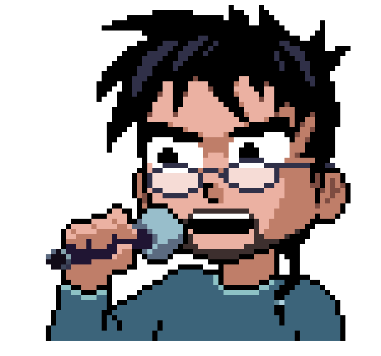 Pixel Art Mic Drop Sticker