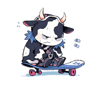 Sad Cow Sticker