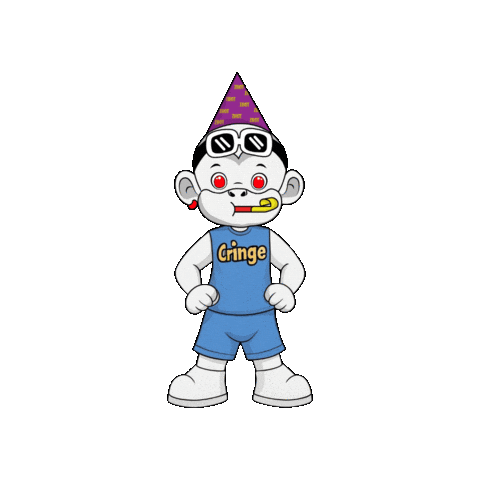 Cringe Party Hat Sticker by Zhot