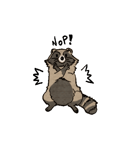 Raccoon Dame Sticker