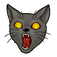 Angry Cat Sticker