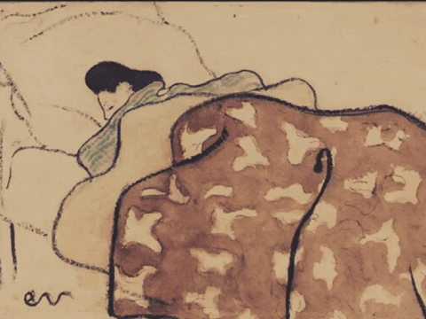 Tired In Bed GIF by Barbara Pozzi