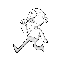 brushing black and white Sticker by @MTHSMNDS