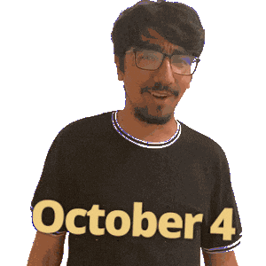 4 October Sticker