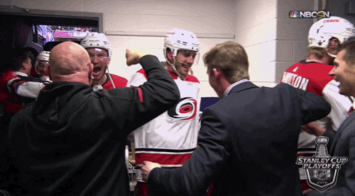 ice hockey hug GIF by NHL