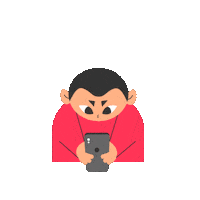 nathobn like phone character notification Sticker