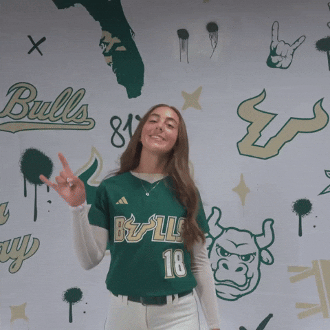 South Florida Horns Up GIF by USF Athletics
