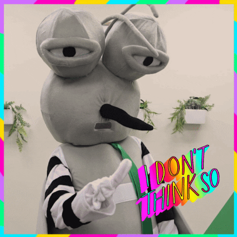 Bugs I Dont Think So GIF by Bug Bite Thing