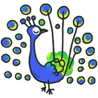 Spring Peacock Sticker by eva pils