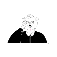 dog whatever Sticker by Victoria Reyes