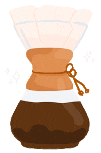 Coffee Pour Over Sticker by Organically Becca