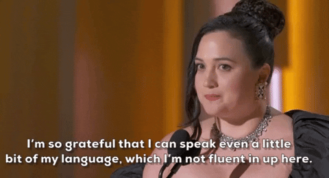 Lily Gladstone Language GIF by Golden Globes