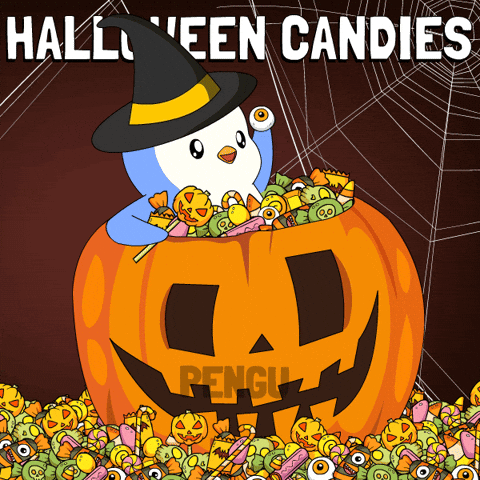 Trick Or Treat Halloween GIF by Pudgy Penguins