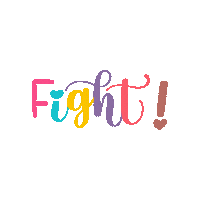 Fight Lettering Sticker