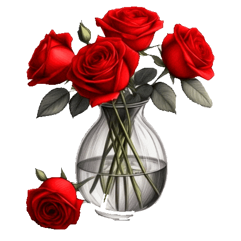 Red Rose Love Sticker