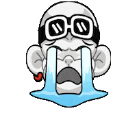 Sad Cry Baby Sticker by Zhot Shop