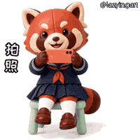 Chinese Take A Photo Sticker by LazyingArt · Aya & Lala