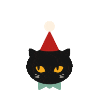 Happy Black Cat Sticker