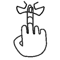 neon finger Sticker