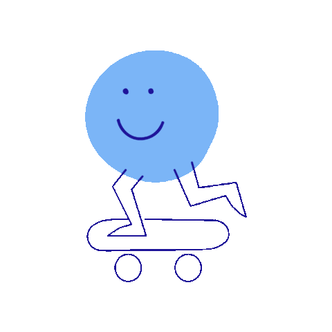 Skateboard Cell Sticker by Jove Water