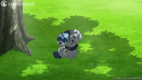 mrsvikingbunny giphygifmaker romero zombieland saga GIF