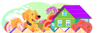 AlexDok art dog summer illustration GIF