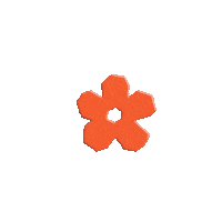 Flower Orange Sticker by Portland State Graphic Design