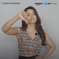 Thumbs Down GIF by Amazon MX Player