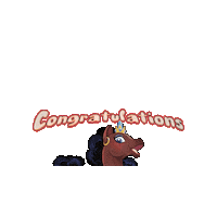 Congratulations Sticker by Afro Unicorn