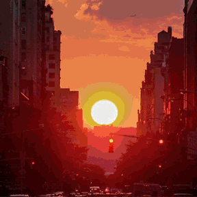 new york city sunset GIF