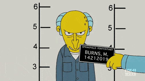 mr burns mugshot GIF