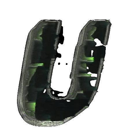 Glitch Alphabet Sticker by #BASILIO
