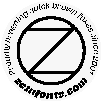 Logo Lettering Sticker by Zetafonts - The Fonts Foundry