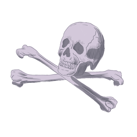 Death Skull Sticker by alaina colleen