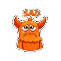 Sad Blank Face Sticker by Momo & Tulus