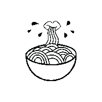 harumamasd noodles ramen soup slurp Sticker
