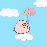 Pig Balloons GIF