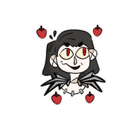 shturmik smile red black apple Sticker