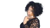 ComedianHollyLogan mad hand annoyed stop Sticker