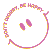 Graphic Design Happy Face Sticker