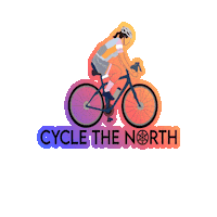 cyclethenorth girl bike canada ride Sticker