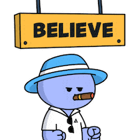 I Believe In You Good Luck Sticker by Kwantel