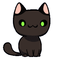 Black Cat No Sticker by Mino Games