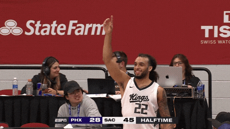 High Five Lets Go GIF by NBA