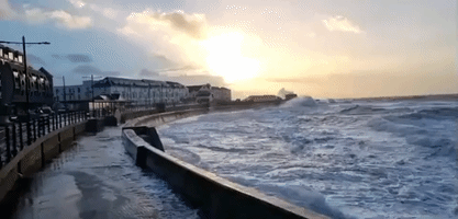 High Winds and Rough Seas as Storm Eunice Hits Wales